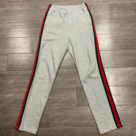 gucci gray track pants|Gucci tracksuit pants.